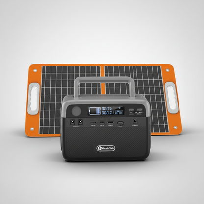Flashfish 300W LiFePO4 Solar Generator with 60W Panel