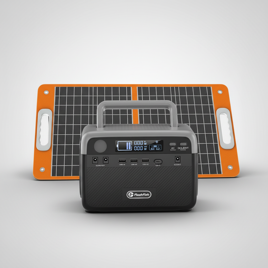 Flashfish 300W LiFePO4 Solar Generator with 60W Panel